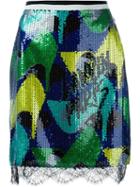 Lanvin Sequin Pencil Skirt, Women's, Size: 38, Polyamide/polyester