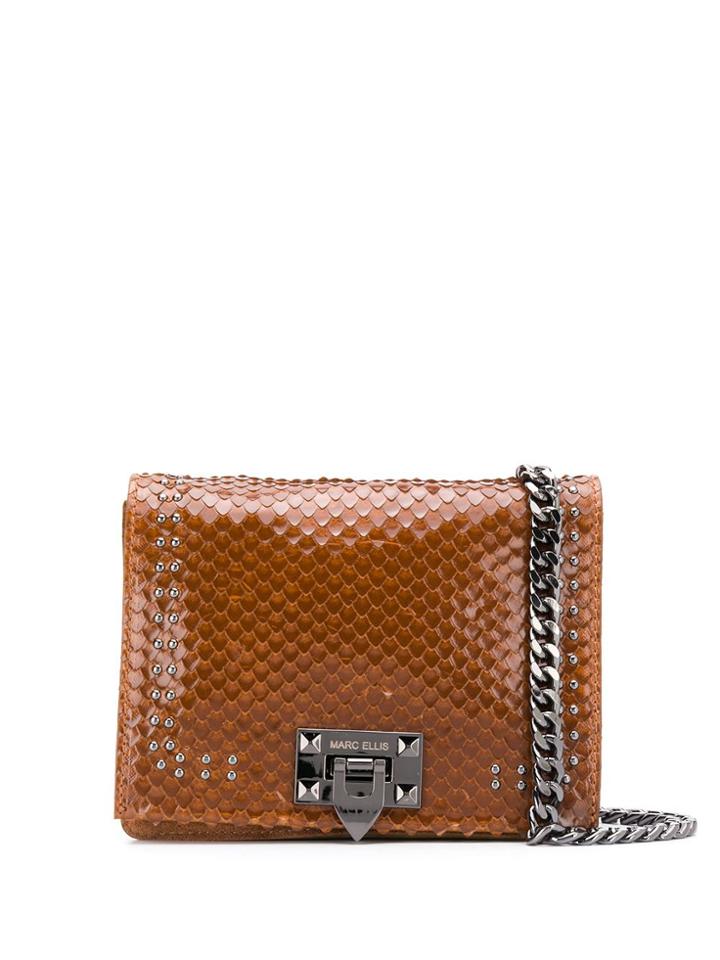 Marc Ellis Lizard Effect Crossbody Bag - Brown