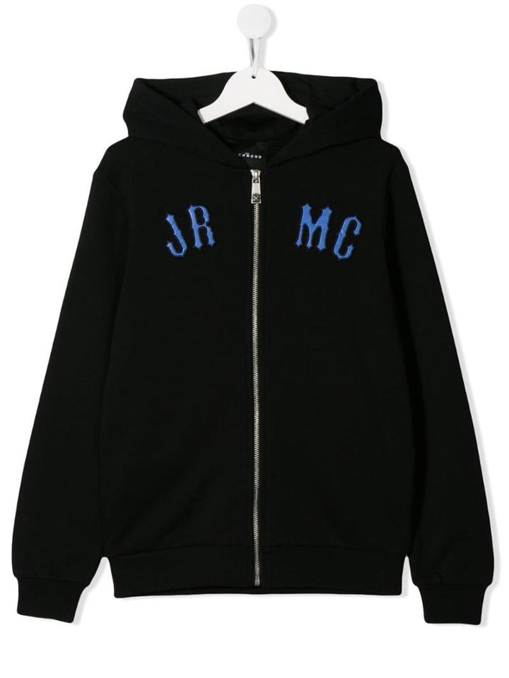 John Richmond Junior Skull Patch Hoodie - Black