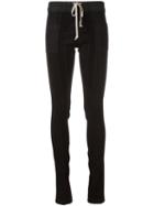Rick Owens Drkshdw Drawstring Leggings, Women's, Size: Medium, Black, Cotton/polybutylene Terephthalate (pbt)/spandex/elastane/spandex/elastane