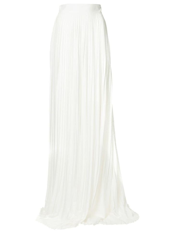 Semsem Pleated Palazzo Trousers - White