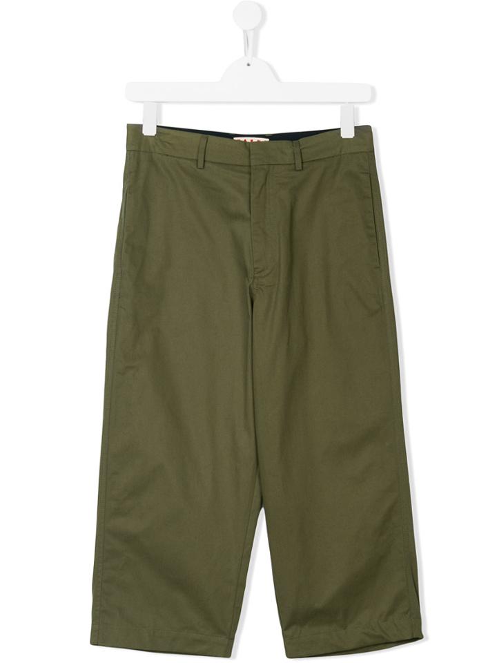 Marni Kids Straight Leg Trousers - Green