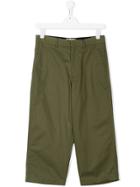 Marni Kids Straight Leg Trousers - Green