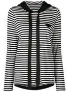 Luisa Cerano Striped Hoodie - Black