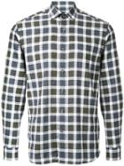 Kent & Curwen Checked Long Sleeve Shirt, Men's, Size: Xxl, Grey, Cotton