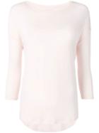 Majestic Filatures Boat Neck Fitted Top - Pink