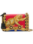Versace Baroque Tiger Print Handbag - Black
