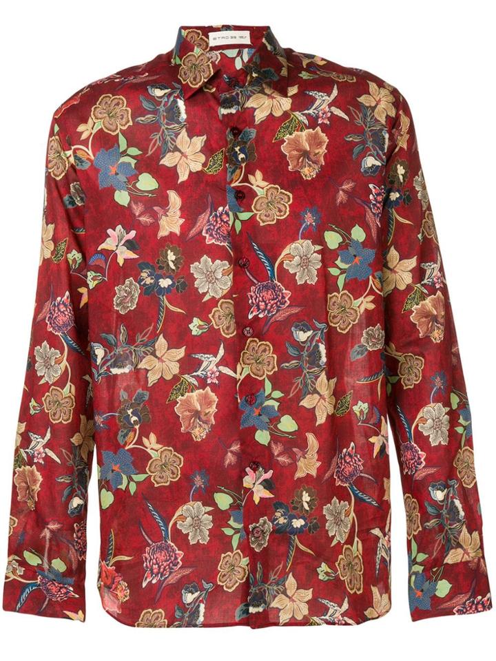 Etro Floral Printed Shirt - Red