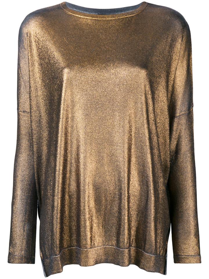 Avant Toi Loose Knit Sweater - Metallic