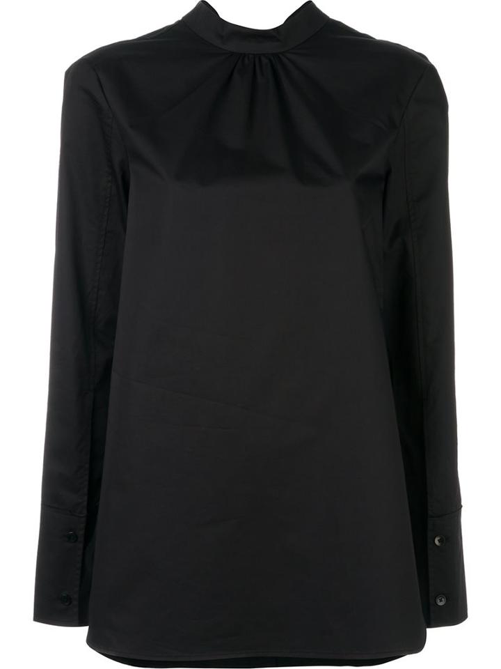 Tibi Ruched Neck Blouse