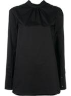 Tibi Ruched Neck Blouse