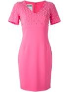 Moschino Embellished Dress, Women's, Size: 42, Pink/purple, Polyester/spandex/elastane/rayon/swarovski Crystal