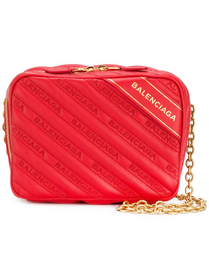 Balenciaga Blanket Reporter Xs Shoulder Bag - Red