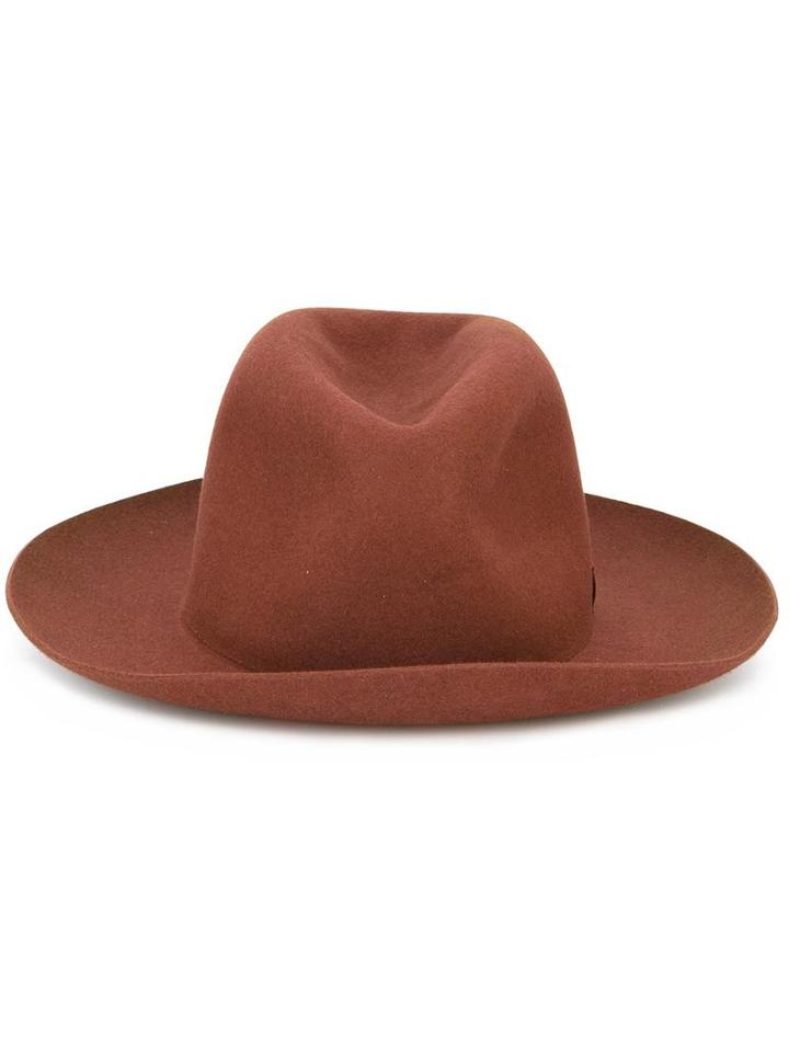 Borsalino Fedora Hat, Men's, Size: 57, Brown, Wool Felt