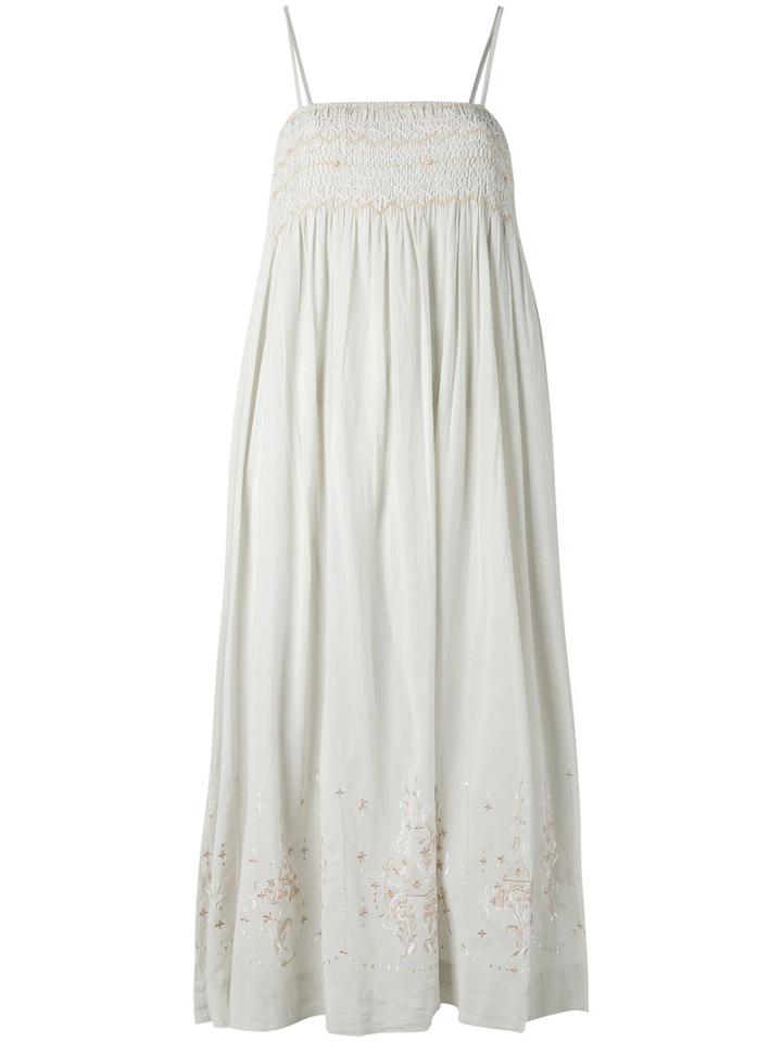 Mes Demoiselles - Smocked Dress - Women - Cotton - 38, Nude/neutrals, Cotton