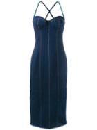 Natasha Zinko Faux Pearl Embellished Dress - Blue