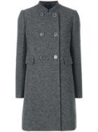 Aspesi Fitted Double-breasted Coat - Grey