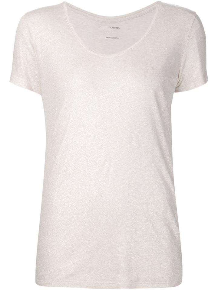 Majestic Filatures Classic Round Neck T-shirt, Women's, Size: 3, Pink/purple, Silk/linen/flax