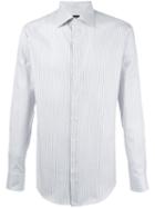 Giorgio Armani Striped Shirt, Men's, Size: 43, White, Cotton