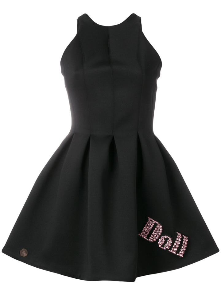 Philipp Plein Doll Flared Dress - Black