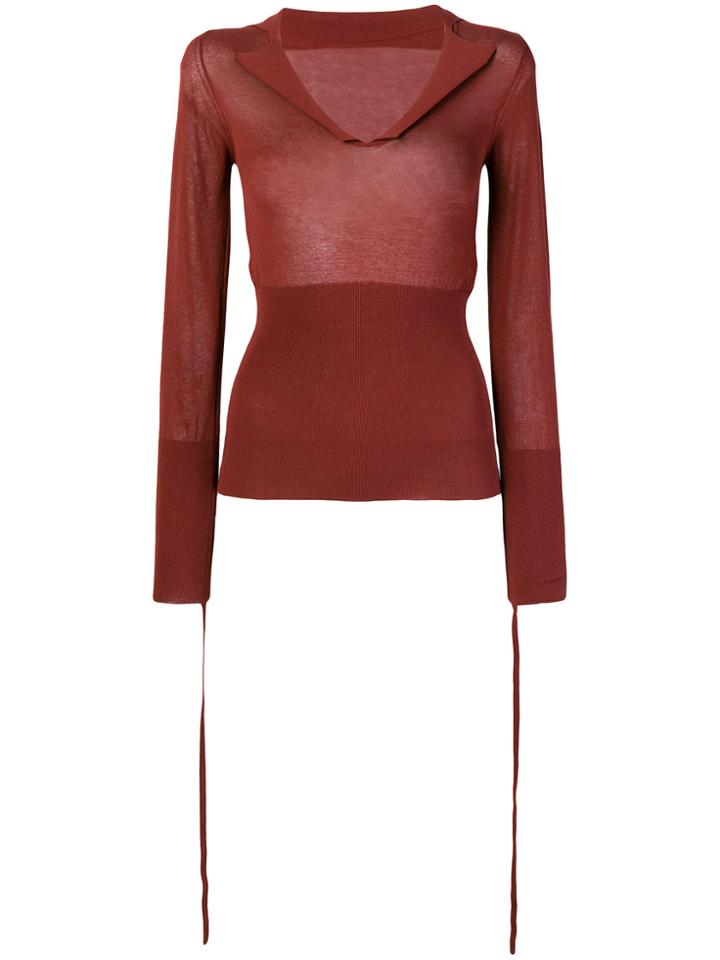 Jacquemus Semi-transparent Sweater - Red