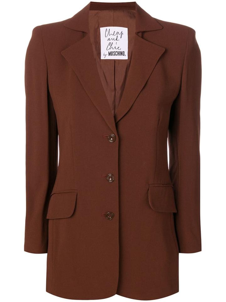 Moschino Vintage 1990's Buttoned Jacket - Brown
