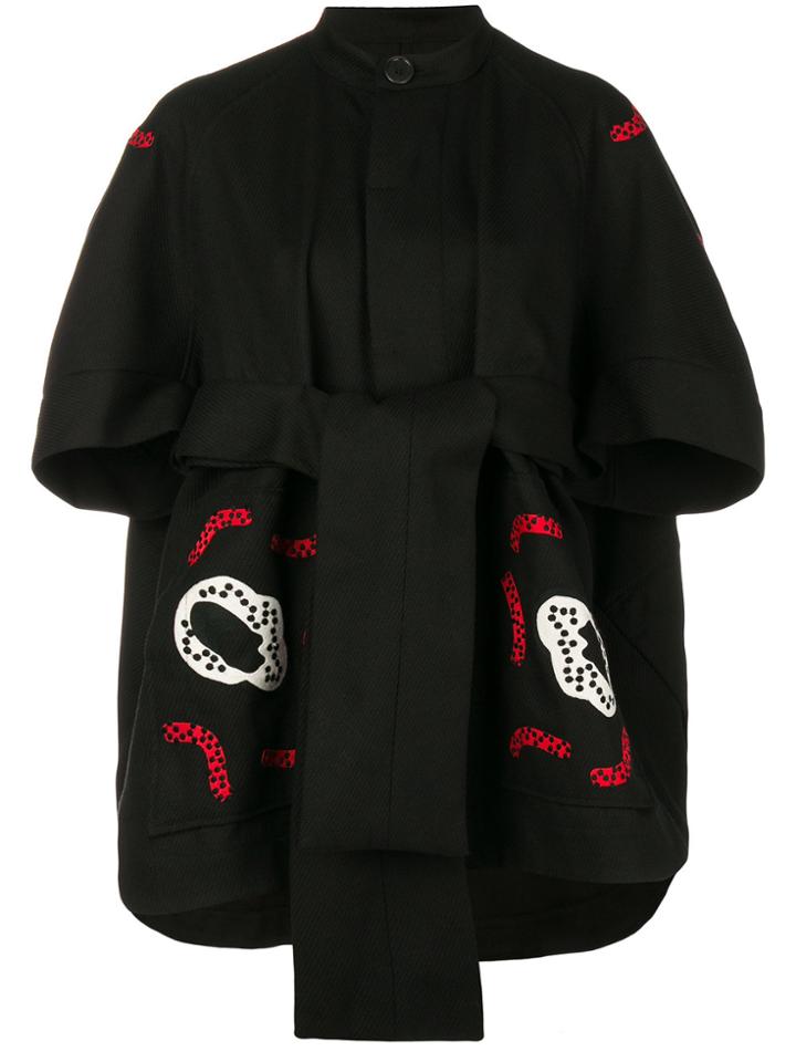 Henrik Vibskov Embroidered Kombucha Tie Waist Coat - Black