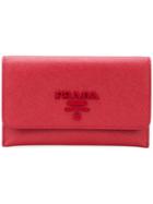 Prada Saffiano Removable Card Case - Red