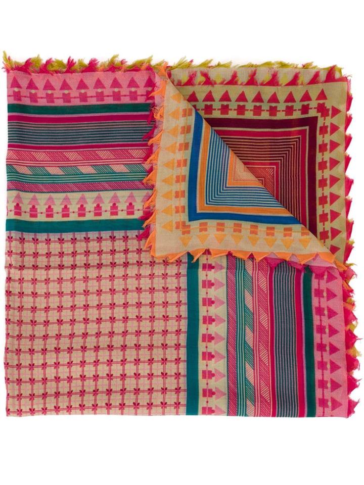 Faliero Sarti Colour-block Oversized Scarf - Pink