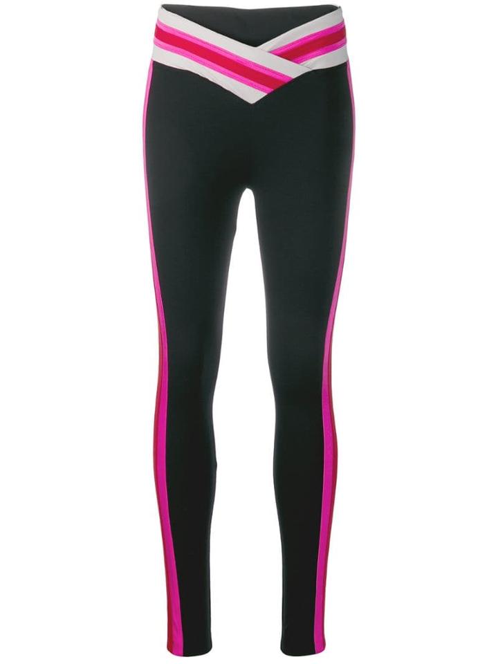No Ka' Oi Stripe Detail Leggings - Black