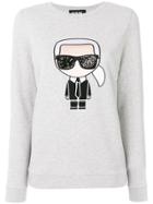 Karl Lagerfeld Iconic Karl Print Sweatshirt - Grey