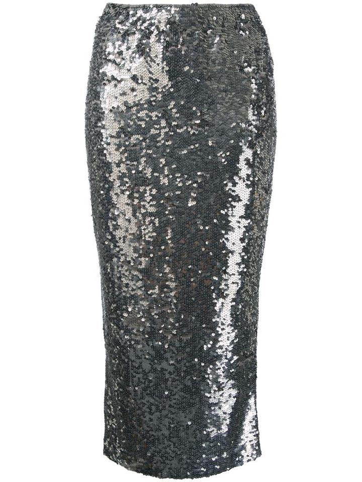 P.a.r.o.s.h. 'gausha' Skirt, Women's, Size: Large, Grey, Polyimide
