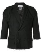 Facetasm Deconstructed Double-breasted Jacket - Black