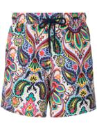 Etro Mixed Paisley Print Swim Shorts - Multicolour