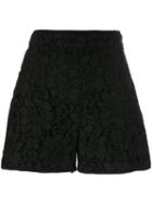 Msgm Lace Shorts, Women's, Size: 40, Black, Polyimide/cotton/viscose/polyester