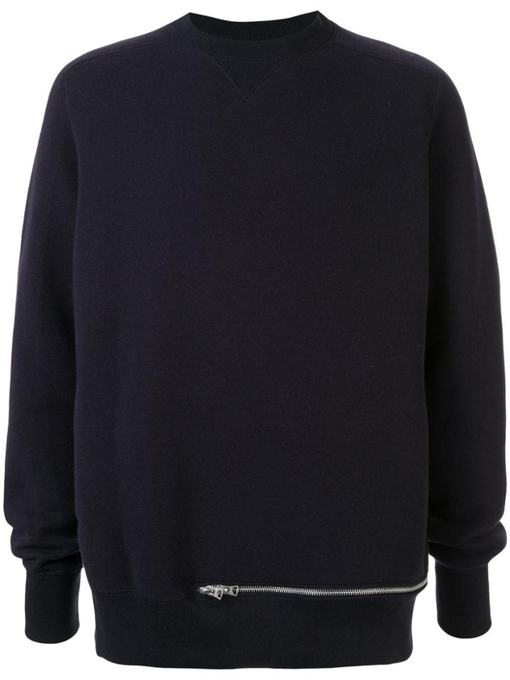 Sacai Zip Trim Sweatshirt - Blue