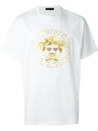 Versace Medusa Emoji T-shirt, Men's, Size: M, White, Cotton