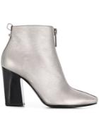 Kendall+kylie Block Heel Ankle Boots - Silver