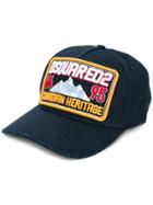 Dsquared2 Embroidered Logo Destroyed Cap - Blue