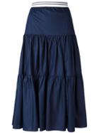 Twin-set Flared Skirt, Women's, Size: 42, Blue, Cotton/spandex/elastane