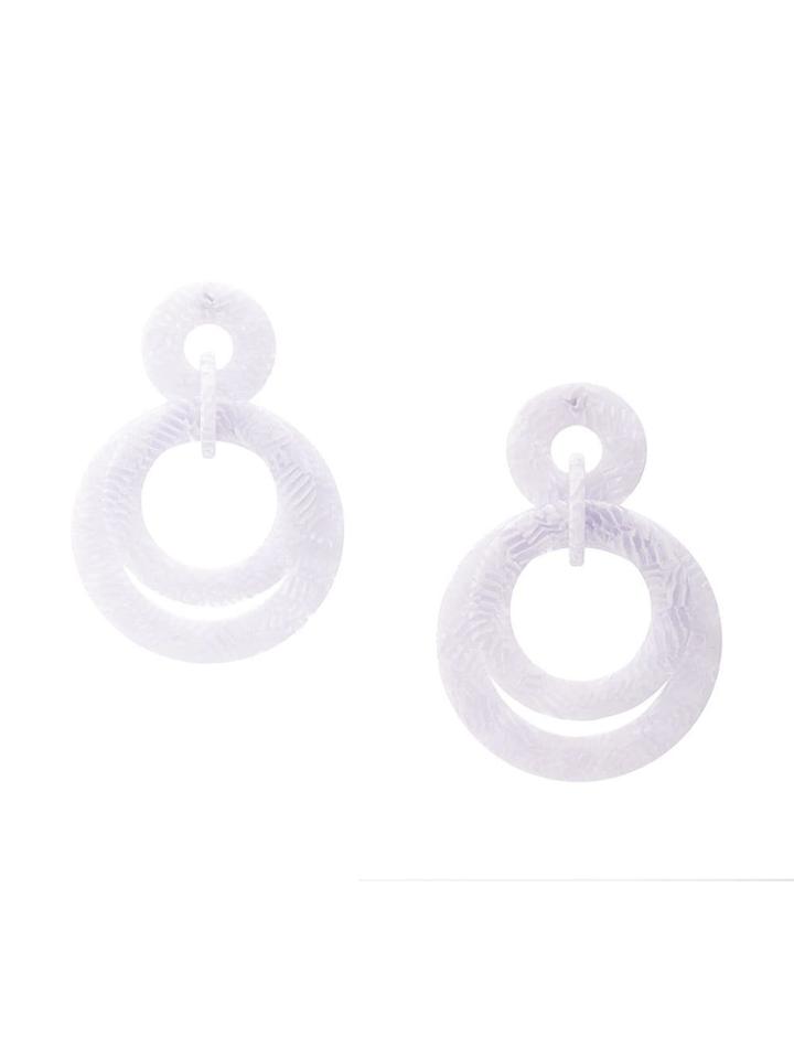 Lele Sadoughi Double Hoop Earrings - White