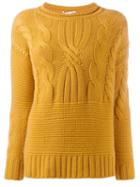 Agnona Cable Knit Jumper - Yellow