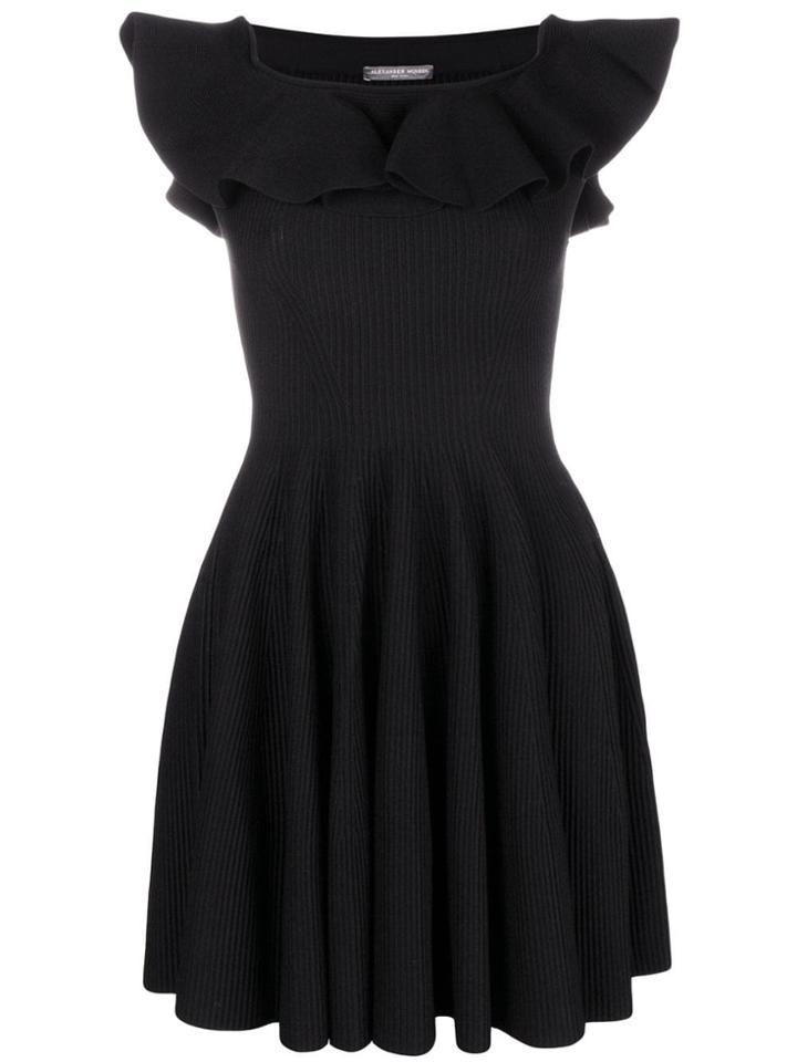 Alexander Mcqueen Off-shoulder Flared Dress - Black