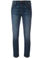 Current/elliott Skinny Cropped Jeans, Women's, Size: 28, Blue, Cotton/polyester/spandex/elastane