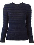 Dsquared2 Ribbed Sweater, Women's, Size: Large, Blue, Viscose/cotton/polyester/polyamide