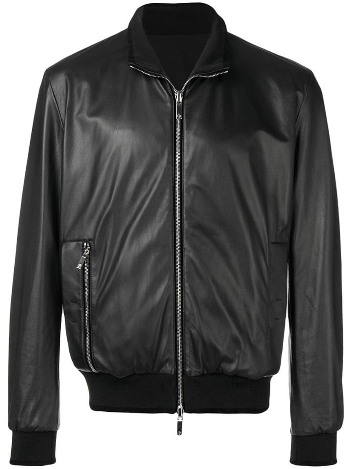 Giorgio Armani Leather Jacket - Black