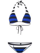 Polo Ralph Lauren Striped Bikini, Women's, Size: Xs, Blue, Polyester/nylon/spandex/elastane