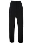 Mm6 Maison Margiela Cropped Trousers, Women's, Size: 42, Black, Polyester/viscose