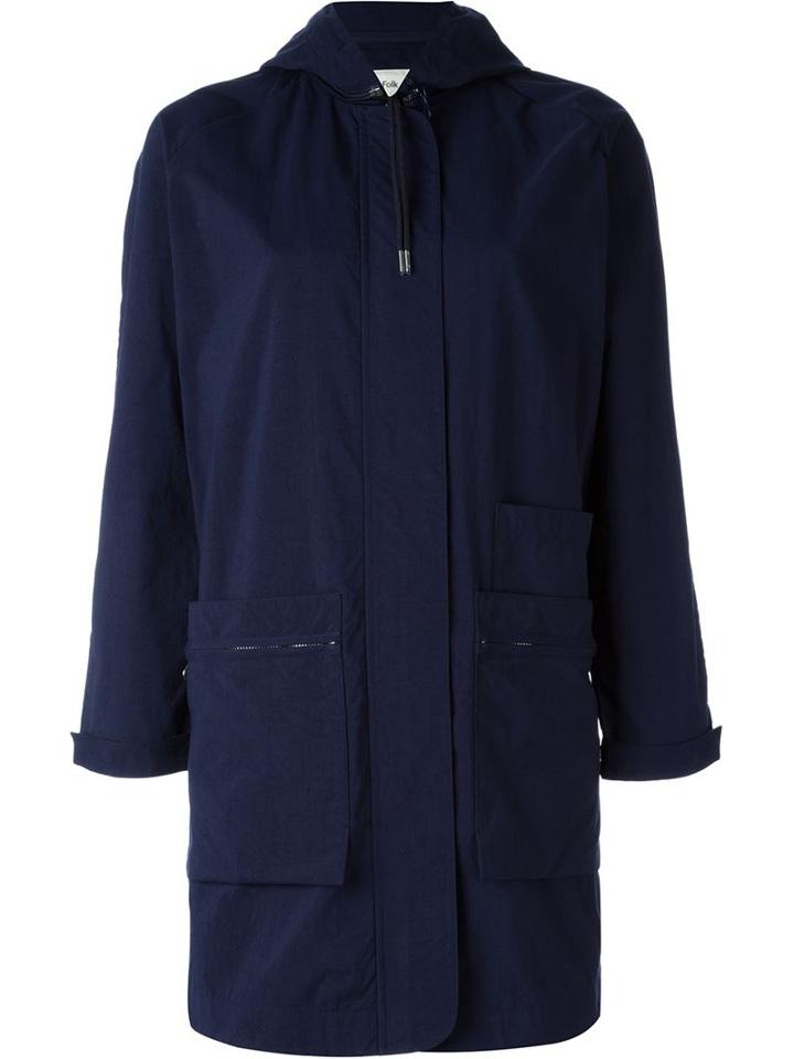 Folk Hooded Parka, Women's, Size: 1, Blue, Nylon
