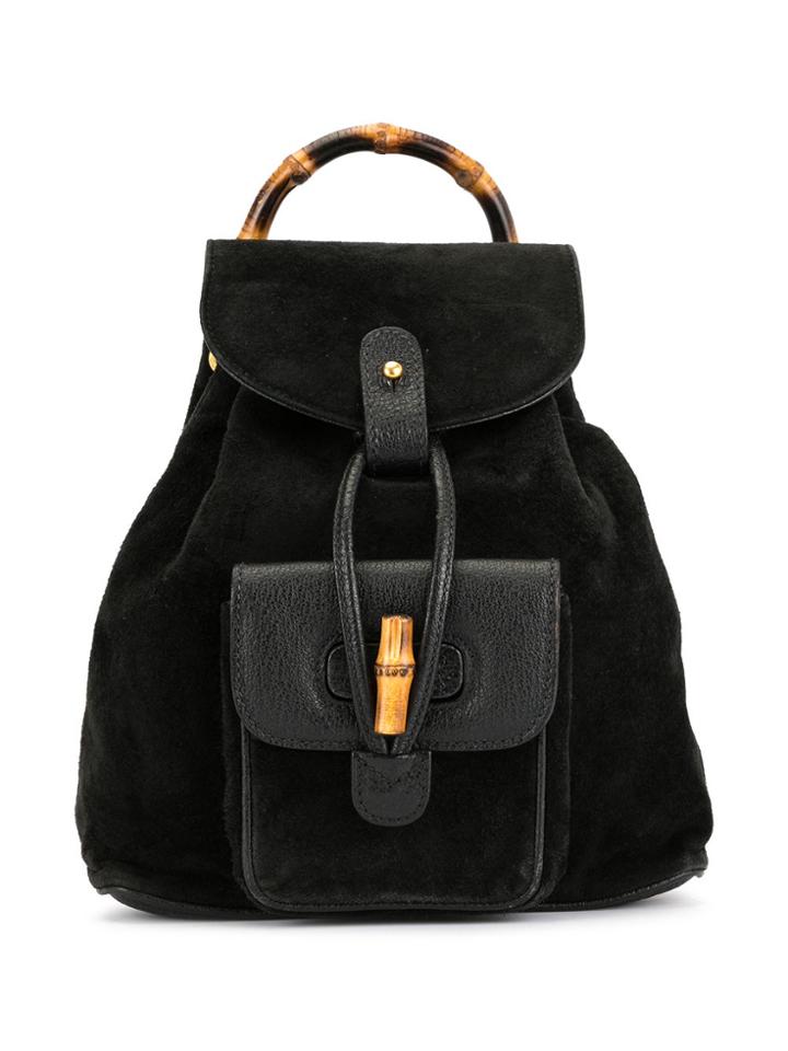 Gucci Pre-owned Mini Bamboo Backpack - Black